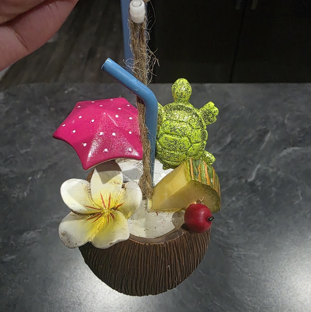 Tropical Coconut Drink Ornament